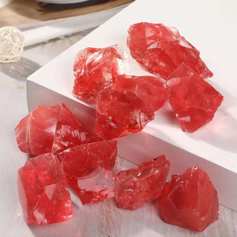 Raw Red Quartz Crystal Specimens Large Natural Healing Crystals for Home Decor Spiritual Rocks